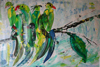 Papageien | Acryl Spachteltechnik 50 x 70 cm