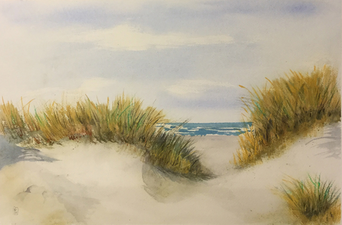 Dnenlandschaft II | Aquarell 30 x 45 cm