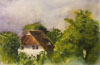 Haus in Born auf dem Darauf 100g Ingres Papier| Aquarell 31 x 46cm 