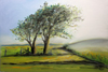 Windflüchter am Sommerdeich | Pastell 30 x 20 cm
