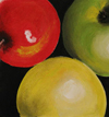 3 Äpfel | Pastell 20 x 20 cm